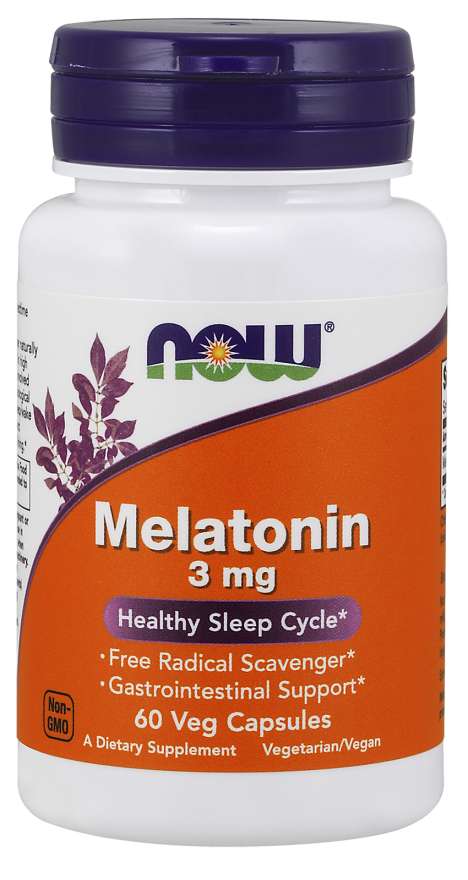 NOW: Melatonin 3 mg Veg Capsules For Discount