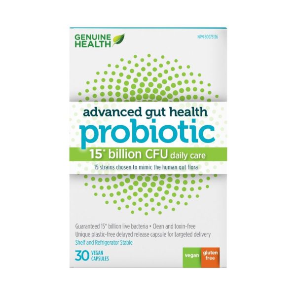 Genuine Health: Advanced Gut Health Probiotic 15 Billion CFU For Sale