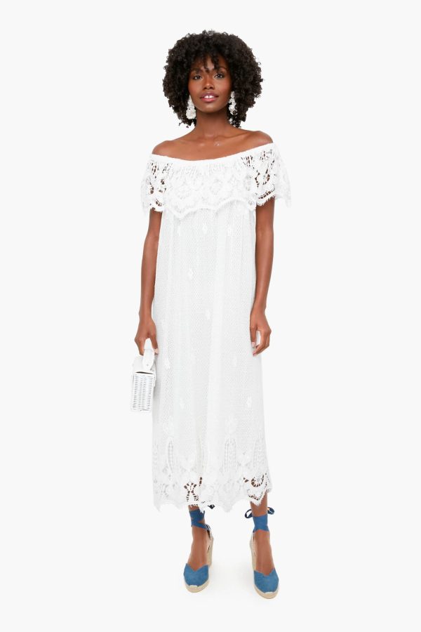 White Lace Avalon Maxi Dress Online Hot Sale