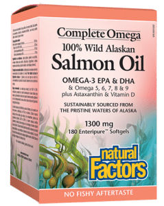 Natural Factors: 100% Wild Alaskan Salmon Oil Complete Omega Supply