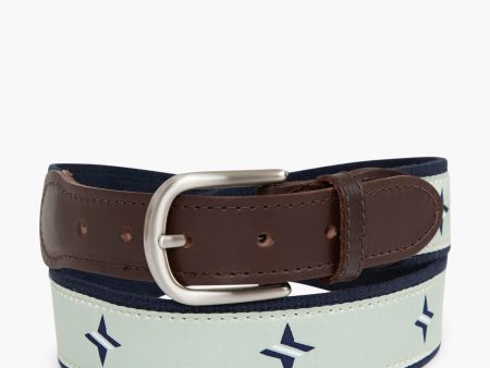 Mint Navy Tuckernuck Leather Tab Belt Hot on Sale