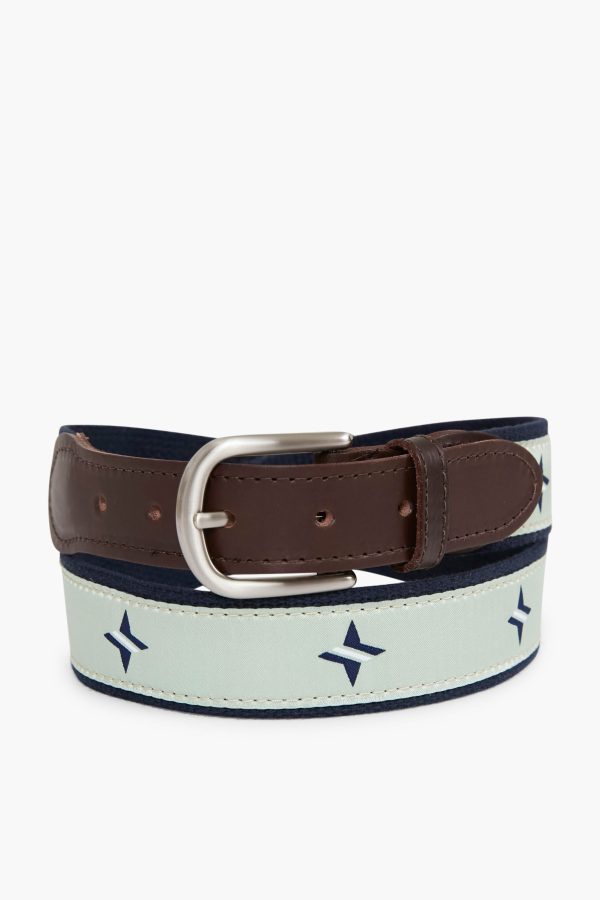 Mint Navy Tuckernuck Leather Tab Belt Hot on Sale