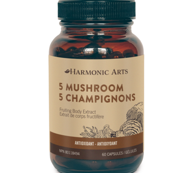 Harmonic Arts: 5 Mushroom Concentrated Mushroom Capsules Cheap