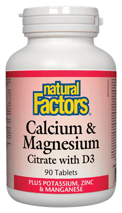 Natural Factors: Calcium & Magnesium Citrate with D3 Plus Potassium, Zinc & Manganese For Cheap