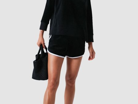 Black Velour Maggie Pullover For Discount