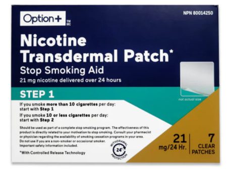 Option+ Nicotine Transdermal Patch - 7 Clear Patches Cheap