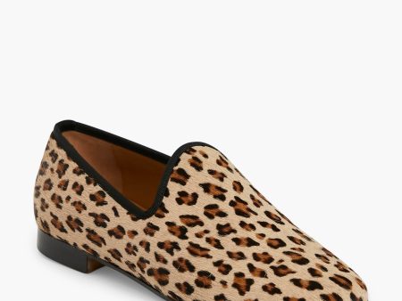 Women s Pony Hair Leopard Slippers II For Sale