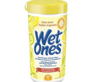 Wet Ones: Antibacterial Hand & Face Wipes - 40 Count Online Hot Sale