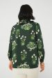 Viridian Stamped Bouquets Bouvier Blouse Online Hot Sale