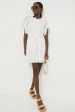 White Embroidered Marion Button Dress Online