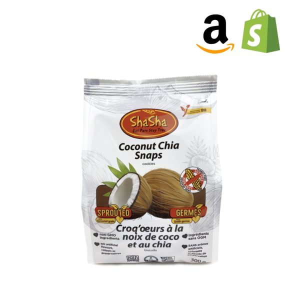 ShaSha Co. Coconut Chia Snaps Sale