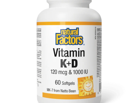 Natural Factors: Vitamin K + D 120 mcg   1000 IU · MK-7 from Natto Bean Online Hot Sale