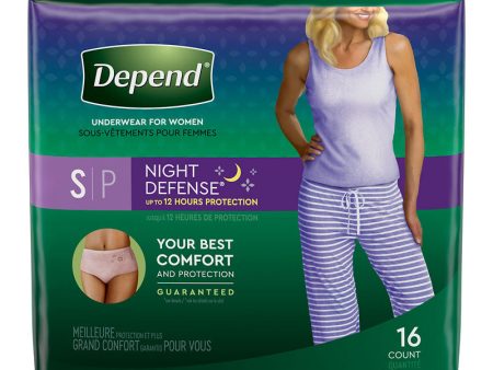 Depend: Night Defense Overnight Underwear, Small Sale