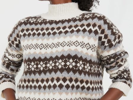 Brown and Grey Fair Isle Loch Sweater For Discount