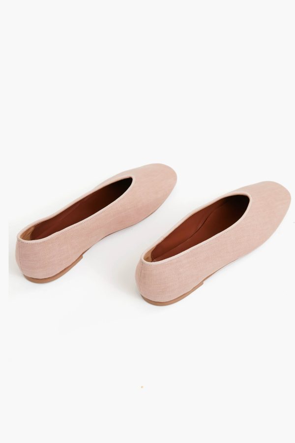 Beige Linen Suede Regency Slippers Discount