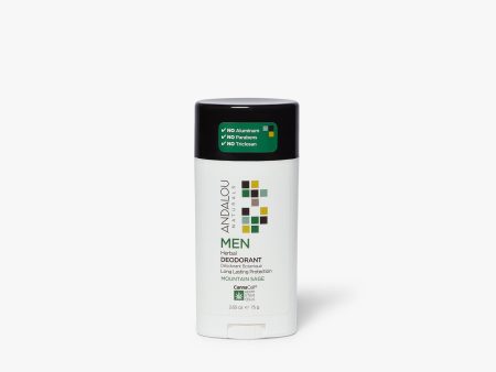 Andalou Naturals: Men Herbal Deodorant - Mountain Sage Hot on Sale