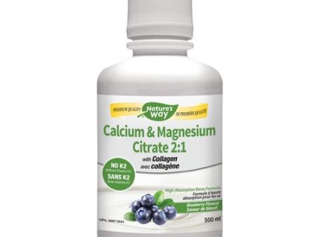 Nature s Way: Calcium & Magnesium Citrate 2:1 with Collagen, Blueberry Fashion