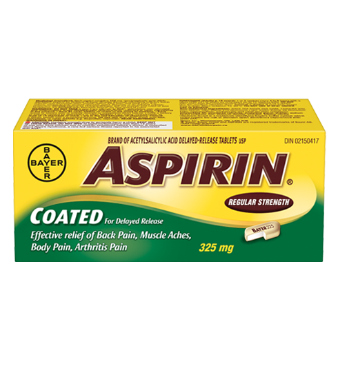 Bayer: Aspirin® Coated for Delayed Release Regular Strength Caplets Discount