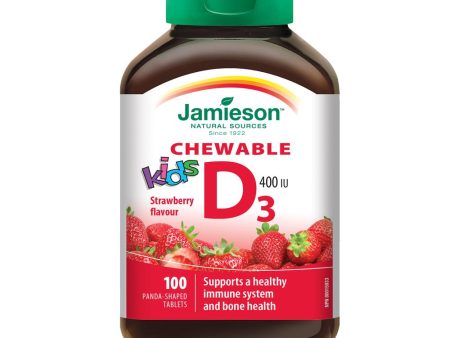 Jamieson: Vitamin D 400 IU Kids Chewable Strawberry Online now