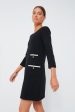 Black Francoise Mod Mini Dress Hot on Sale