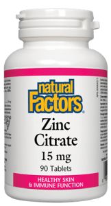 Natural Factors: Zinc Citrate Supply