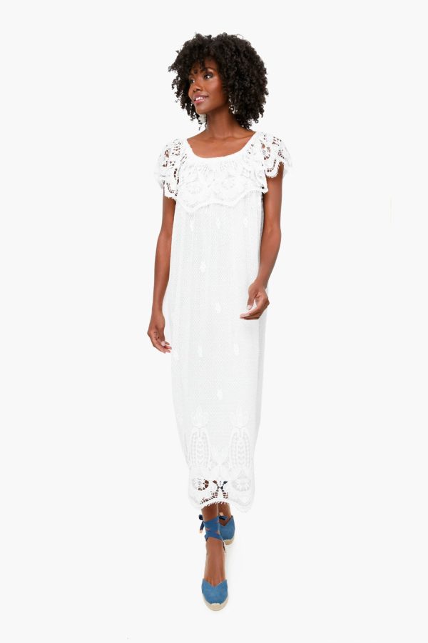 White Lace Avalon Maxi Dress Online Hot Sale