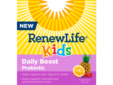 Renew Life®: Kids Daily Boost Probiotic, Fruit Punch Flavour 10 Billion Active Cultures Cheap