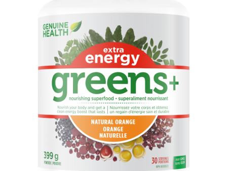 Genuine Health: Greens+ Extra Energy Orange Flavour Online now