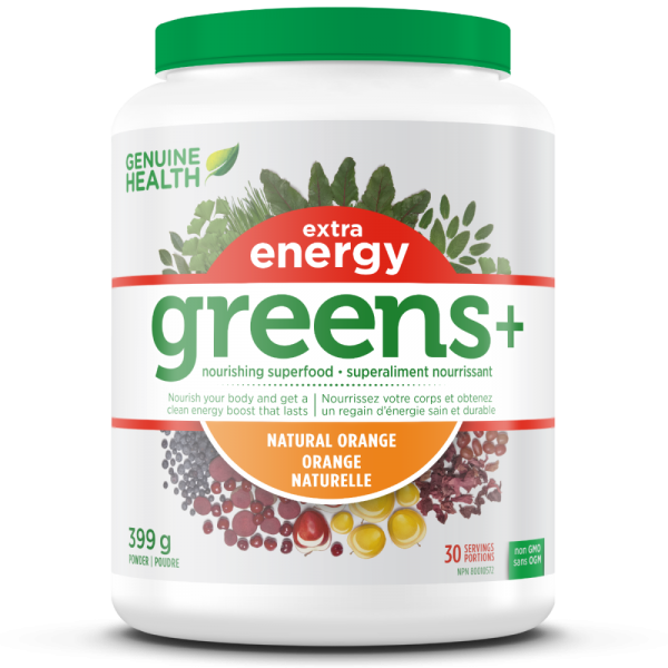 Genuine Health: Greens+ Extra Energy Orange Flavour Online now