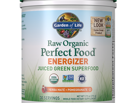 Garden of Life: Raw Organic Perfect Food Energizer Powder - Pomegranate - Yerba on Sale