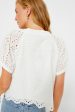 White Eyelet Fontalina Blouse Online Sale