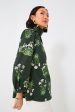 Viridian Stamped Bouquets Bouvier Blouse Online Hot Sale