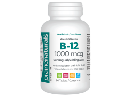 Prairie Naturals: Sublingual Vitamin B12 With Folic Acid – 1000mcg Online Hot Sale