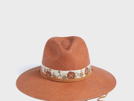 Pecan Floral Gardenia Hat Online Hot Sale