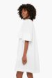 White Finley Flutter Sleeve Dress For Cheap