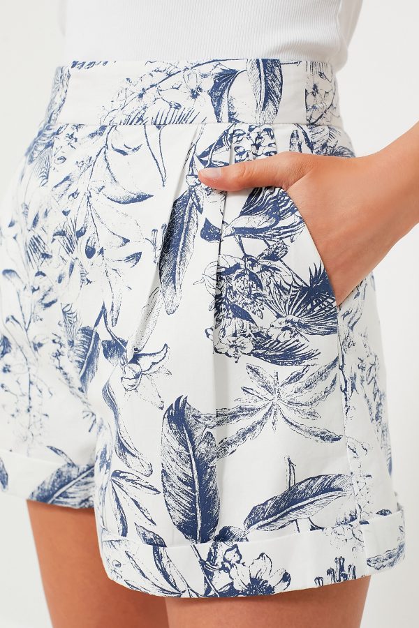 Whimsical Navy Floral Brooks Shorts For Cheap