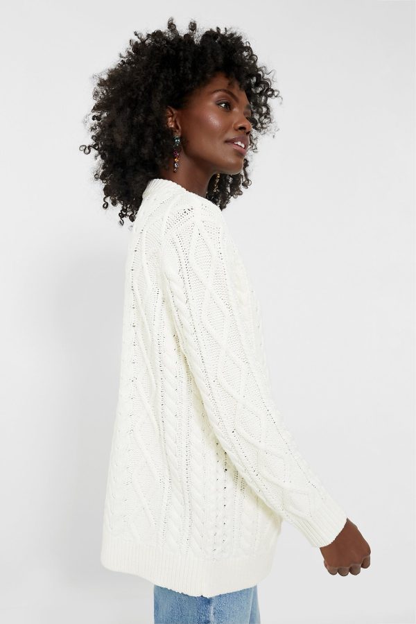 White Cotton Abigail Cardigan Sale