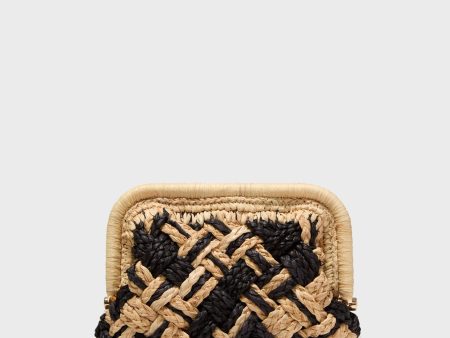 Black and Natural Cyrus Clutch Online