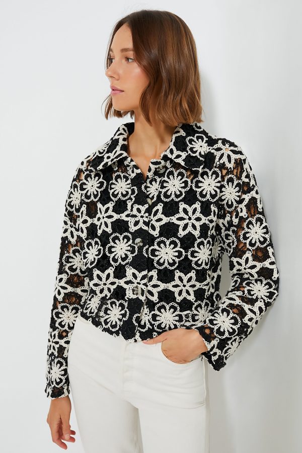 Black Crochet Perry Jacket Supply