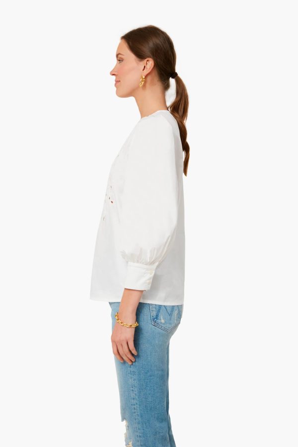 White Villa Blouse Online Hot Sale