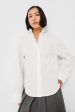 White Cotton Wide Sleeve Shirt Fashion