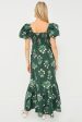 Viridian Stamped Bouquets Gabrielle Dress Online Hot Sale