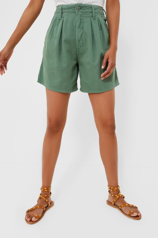 Hedge Green The Pleated Chute Prep Short For Sale