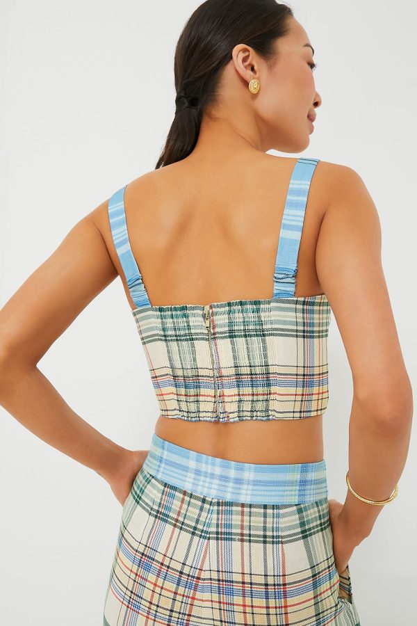 Vernal Plaid Claudine Top For Sale