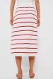 White and Flame Stripe Terry Towel Skirt Discount