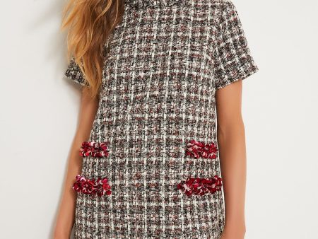 Winterberry Sequin Tweed Jackie Dress Online