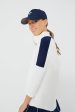 White and Navy Amelie Quarter Zip Fashion