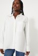 White Cotton Cape Button Down Discount