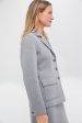 Gray Herringbone Jeanne Jacket For Cheap