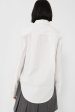 White Cotton Wide Sleeve Shirt Fashion